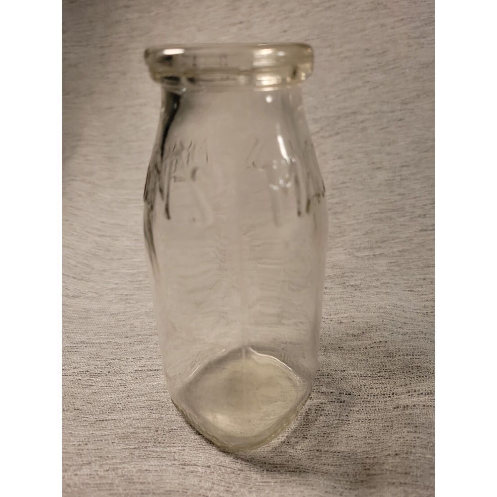 Masons Dairy Duraglas 17 62 Embossed Half Pint Milk Bottle Vintage - Picture 6 of 15